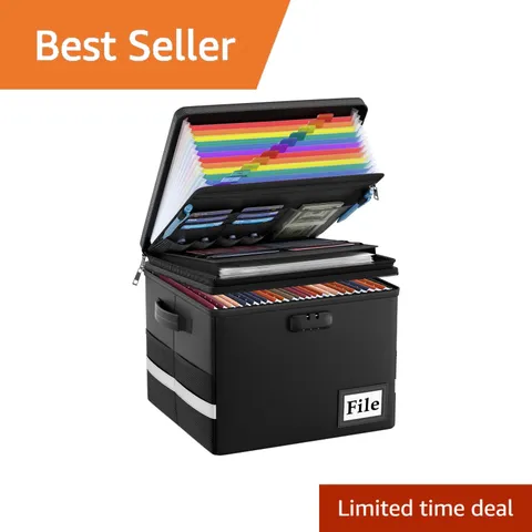 ENGPOW Fireproof Document Box Lock Accordion Folder