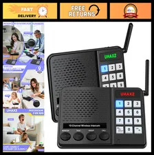 Wireless Intercom System for Home & Office, 6000ft Range, Clear Sound, 8 Volume