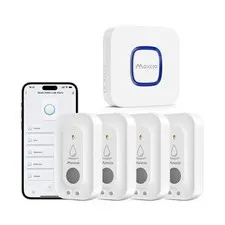 MAXCIO Wi-Fi Water Leak Detector 4 Pack, Smart Water Sensor with 11... Fast Ship