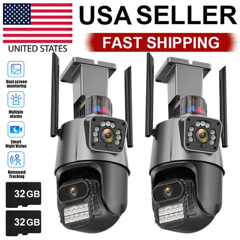 2PCS Camara De Seguridad Inalambricas Para Exterior Con Vision Nocturna y Audio