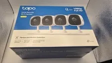 Tapo C100 1080P Indoor Security Camera 4 Pack Night Vision Audio - SEALED