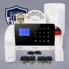 HOMSECUR WiFi 4G GSM Smart Home Alarm Kit PIR Door Sensor Siren Security System