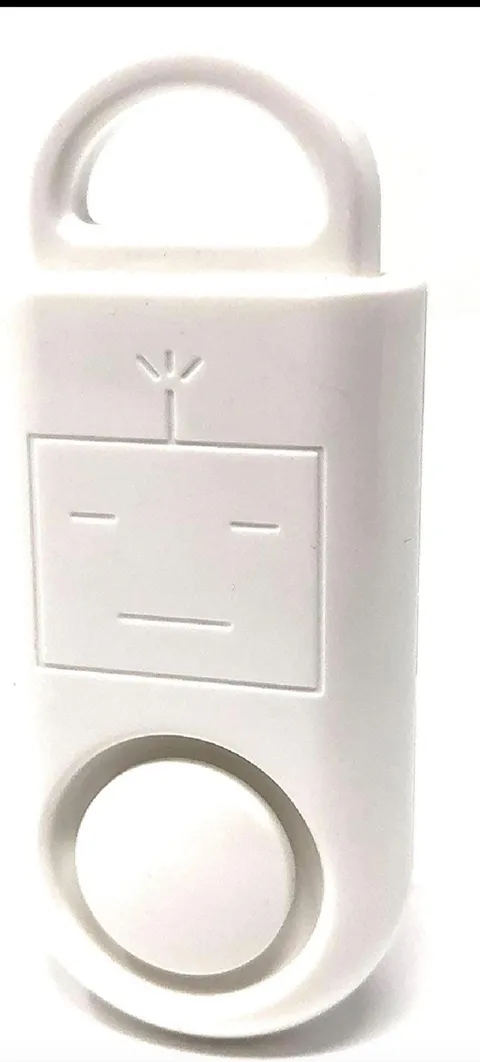 E Alarm  120 Decibel personal protection alarm. WHITE