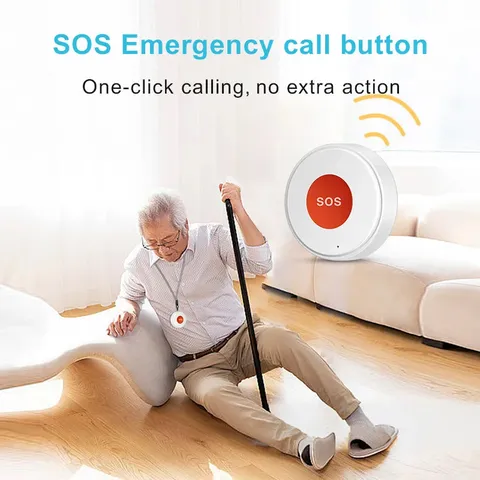 Tuya WiFi ZigBee Mini SOS Button Waterproof Emergency Panic Alarm Home Security