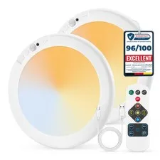 Combuh 2Pack Rechargeable Closet Lights Motion Sensored, 2pack, 3CCT-Round