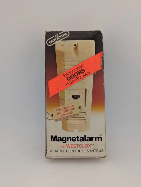 Vintage Westclox Home Protector Burglar Alarm Beige-Windows Doors
