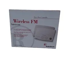 RadioShack Wireless FM Intercom ThreePhase Compatible 43-493 White New Old Stock
