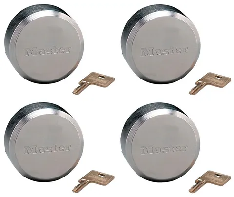 Master Lock 2-7/8" 6271KAW700A Keyed Alike Puck Shackleless Lock - 4