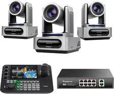 PTZ Camera and Controller Bundle/Kits - 30X Optical Zoom AI NDI PTZ Camera(3Pcs)