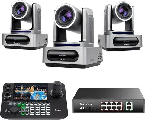 PTZ Camera and Controller Bundle/Kits - 30X Optical Zoom AI NDI PTZ Camera(3Pcs)