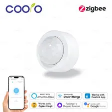 Zigbee Mini PIR Motion Sensor Human Motion Infrared Detector Security Alarm Work