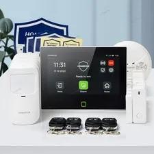 HOMSECUR Wireless WIFI 4G 2G LCD Home House 7" Alarm System+Pet-Immune/Friendly