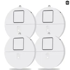 4-Pack Window Alarm System - 120dB Loud Glass Break Detection with LED Indicator