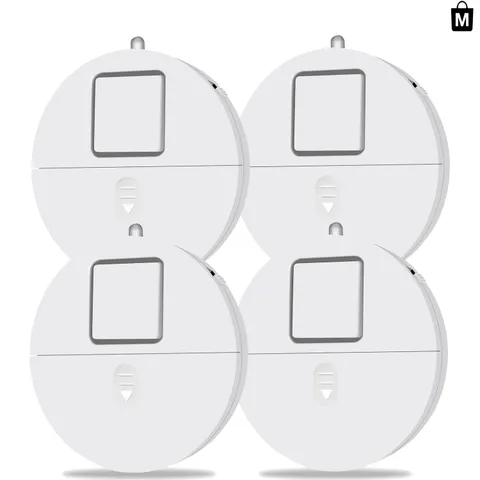 4-Pack Window Alarm System - 120dB Loud Glass Break Detection with LED Indicator