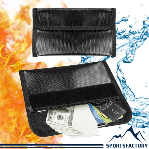 2000°F Fireproof Document Bag Envelope Waterproof Pouch Cash Money Safe Storage