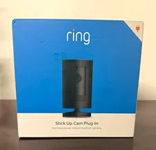 Ring Stick Up Cam Plug-In Indoor/Outdoor Wireless Wi‑Fi 1080p Camera Black