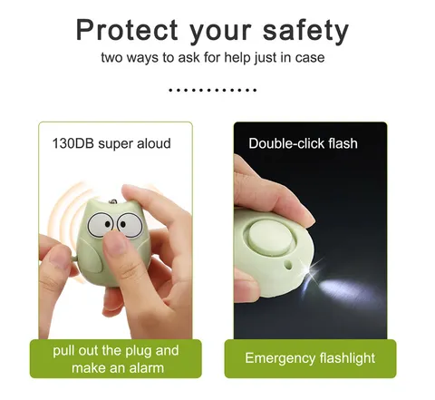Safety Security Personal Compact One-Button Reliable Durable Cute Personal Alarm