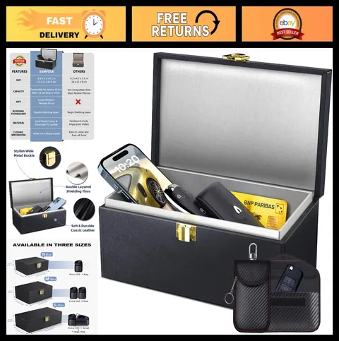 Faraday Box & Bags for Car Keys - Signal Blocking Safe, Keyless Entry Protector