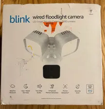 Blink Wired Floodlight Camera 2600 Lumens HD Security Camera Open Box
