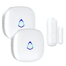 METAK Wireless Door Chime, Door Open Contact Sensor Alarm with 500 FT Range, ...