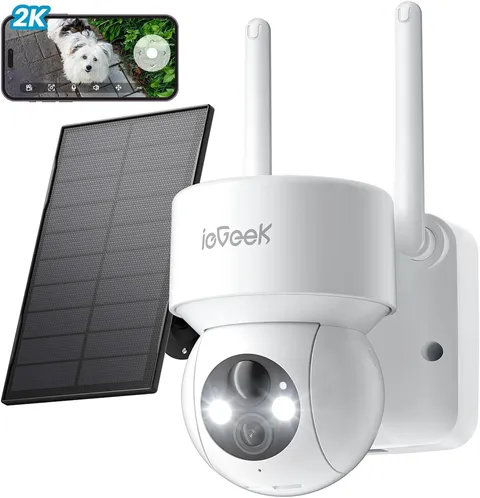 ieGeek 2K Outdoor Solar Security Camera Wireless CCTV System WiFi Home IP Camera