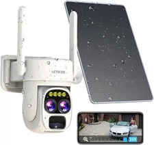 Camara De Seguridad Solar HD Wifi Inalambrica Con Vision Nocturna Para Exterior