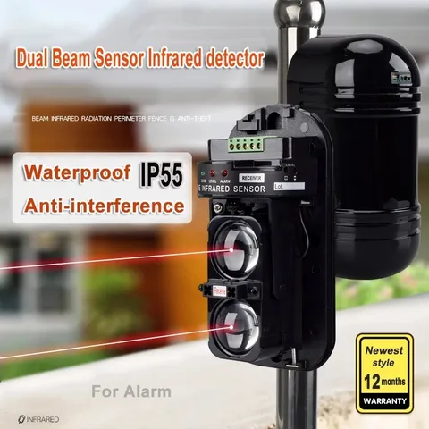 Home Security Sensor Alarm Dual Beam IR Infrared Detector Module Burglar 30m 
