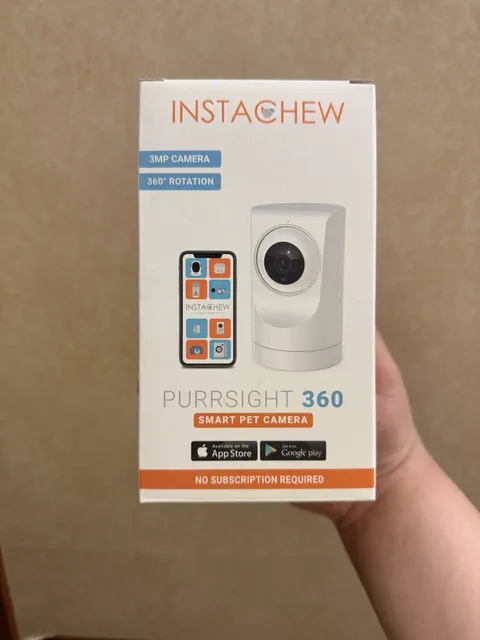 Instachew Purrsight 360 Smart Pet Camera 3MP HD New in Box
