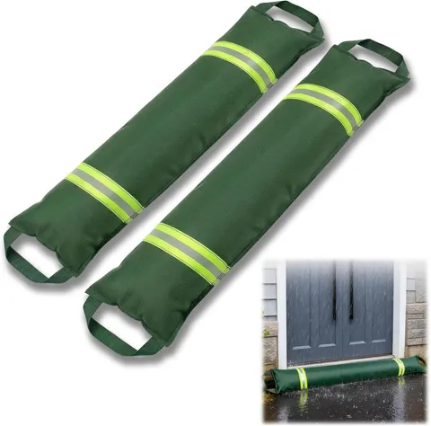 2 Pack Quick Water Activated Flood Barriers, 3FT Sandless Sandbags for Flooding