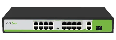 ZKTeco PE162-200-C 16-Port 10/100Mbps PoE Switch + 2 Gigabit + 1 SFP, 200W