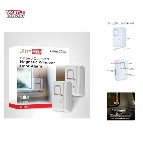 Magnetic Window and Door Alarm 2-Pack