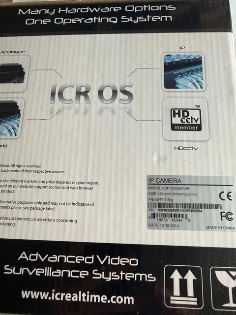 IC Realtime ICIP D2000AVIR IP Network Security Camera IR PoE NEW
