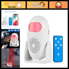Indoor Motion Detector Alarm with Remote Control, 110dB Alert, 4 Volume Levels