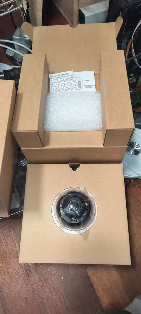 Cisco Meraki MV21-HW Indoor Dome Camera In Box With Mounting Plate Unclaimed