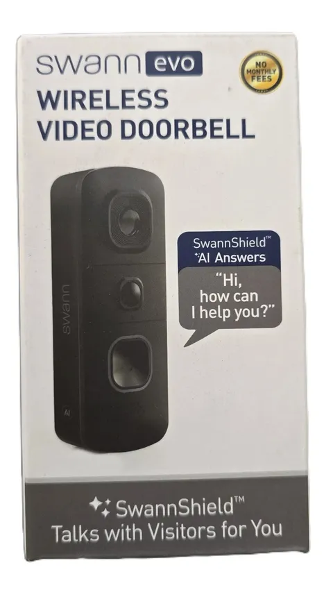 Swann SWIFI-EVOVDB-Gl VO Wireless Video Doorbell SwannShield AI (NEW Sealed)