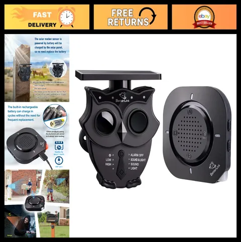 Long Range Solar Wireless Driveway Alarm System - 1/2 Mile Motion Sensor Alert