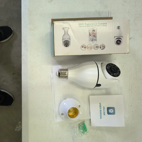 HD Smart Camera, CL201 WiFi Panorama Camera, 360° View Light Bulb Socket NOB