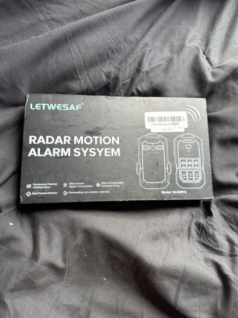 LETWESAF Radar Motion Alarm System Wireless Security Detector