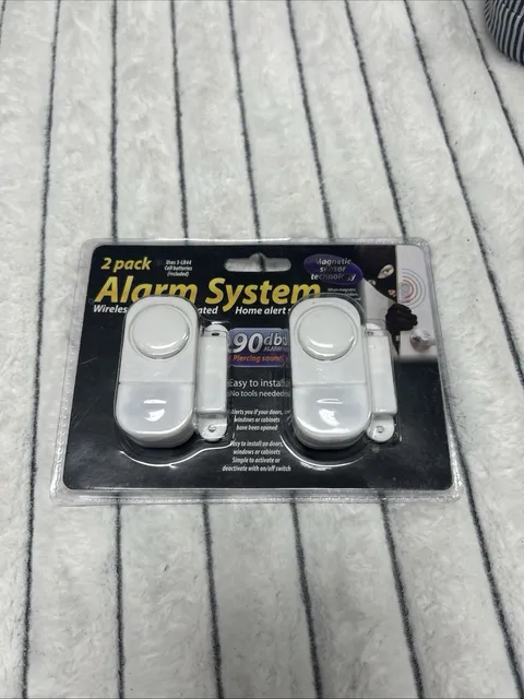 Two pack alarm system wireless/battery operated home alert system magnetic senso