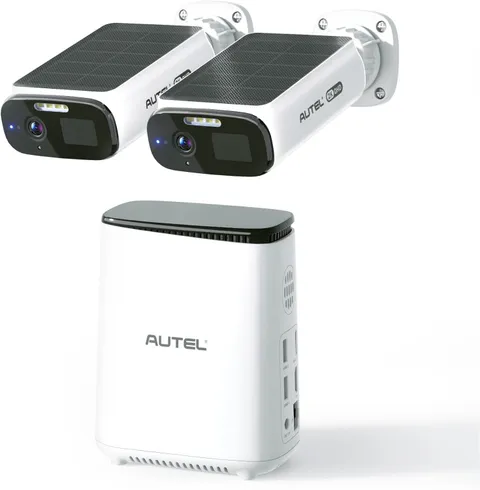 AUTEL Solar Security Cameras, Wireless Outdoor, 2K Color Night Vision, 2 Cameras