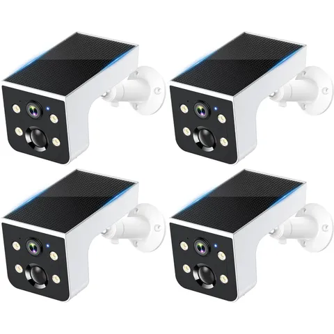 Solar Camera Outdoor Wireless 4 Pack - 2K HD, AI Motion Detection, Easy Setup...