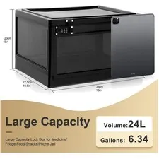 Large Lock Box for Personal Items, 24L Capacity