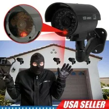 Wireless Outdoor Fake Security Camera Dummy CCTV Waterproof IR LED