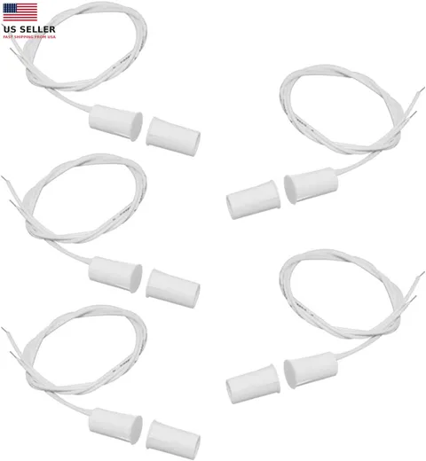 5 Pack Magnetic Contacts Switch Window Door Sensor for Alarm System NC 3/8"