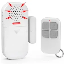 Wireless Door Alarms for Home Security with Remote, 130dB Door and Window 