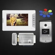 7" Hands-free Video Door Phone Intercom System with Intra-monitor Audio Intercom