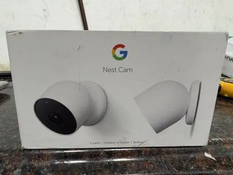 Google Nest Cam Battery 2-Pack Indoor/Outdoor Security Cameras Open Box New
