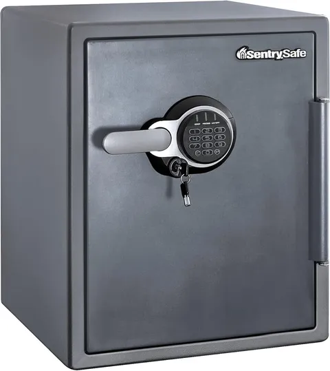 Fireproof and Waterproof Gray Steel Home Safe with Digital Keypad Lock, Floor Sa