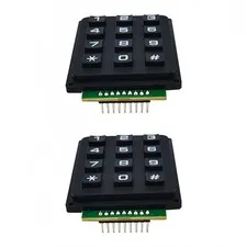 SazkJere 2PCS 12 Keys Matrix Keypad 12 Keyboard Module 3x4 Buttons External K...