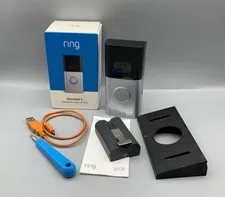 Ring Video Doorbell 3 in Satin Nickle with Rechargeable Battery